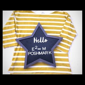 Nike Women's Dri-Fit 3/4 Sleeve Striped Golf Shirt